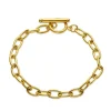 Vandfast armbånd i forgyldt stål 17 cm x 5,9 mm - OCEANA