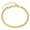 Vandfast armbånd i forgyldt stål 15 cm + 4 cm x 3,0 mm - OCEANA