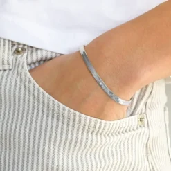 Vandfast armbånd i stål 16 + 5 cm x 4,0 mm - OCEANA