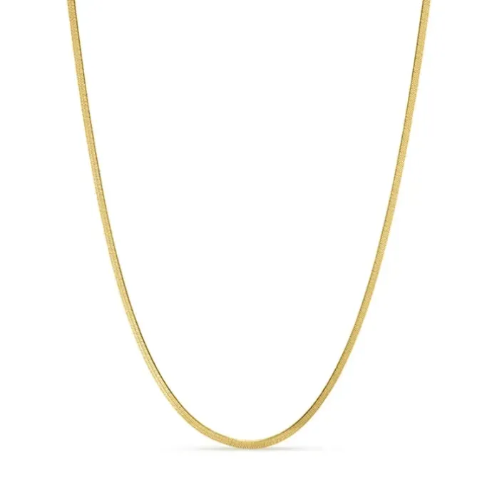 Vandfast halskæde i forgyldt stål 39 + 8 cm x 2 mm - OCEANA