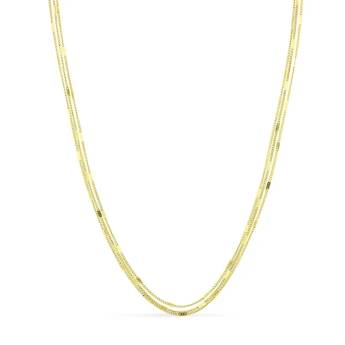 Vandfast halskæde i forgyldt stål 41 cm x 3 mm - OCEANA