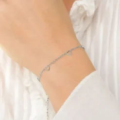 Vandfast hjerte armbånd i stål - OCEANA