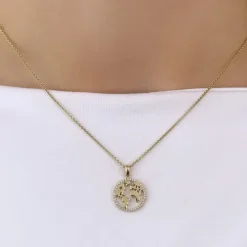 World diamant vedhæng i 14 karat guld 0,088 ct