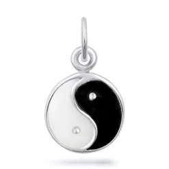 Yin og yang vedhæng i sølv