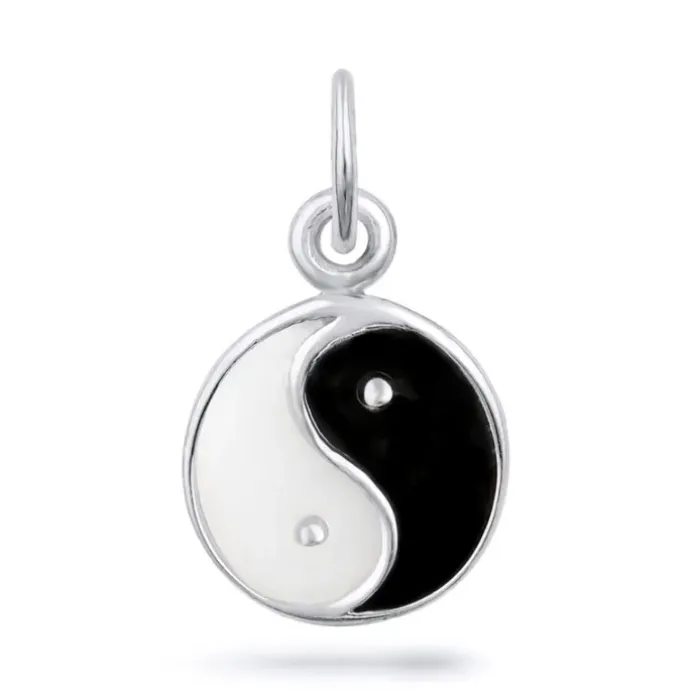 Yin og yang vedhæng i sølv