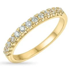 Zirkon alliancering i 9 karat guld
