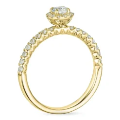 Zirkon guldring i 9 karat guld