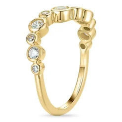 Zirkon guldring i 9 karat guld