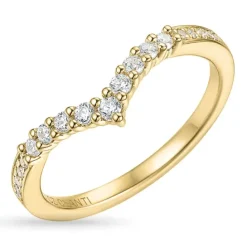 Zirkon guldring i 9 karat guld