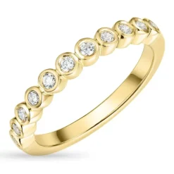 Zirkon guldring i 9 karat guld