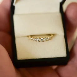 Zirkon guldring i 9 karat guld
