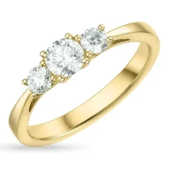 Zirkon ring i 9 karat guld