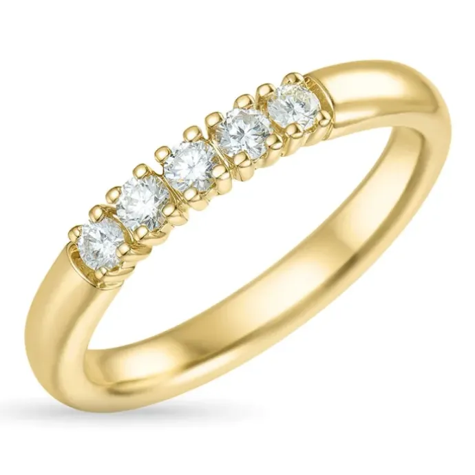 Zirkon ring i 9 karat guld