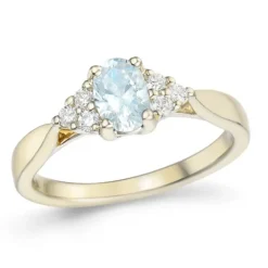 Zirkon ring i 9 karat guld