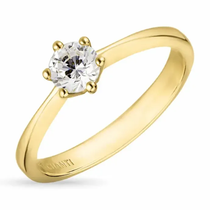 Zirkon ring i 8 karat guld