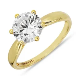 Zirkon ring i 8 karat guld