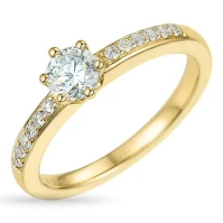 Zirkon ring i 9 karat guld