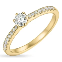 Zirkon ring i 9 karat guld