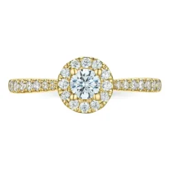 Zirkon ring i 9 karat guld