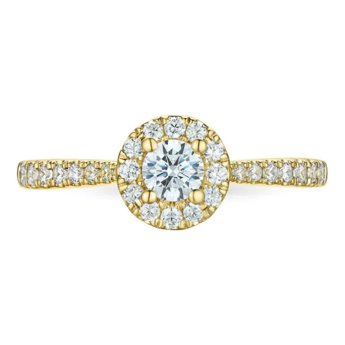 Zirkon ring i 9 karat guld