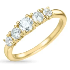 Zirkon ring i 9 karat guld