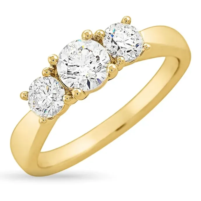 Zirkon ring i 9 karat guld