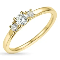 Zirkon ring i 9 karat guld