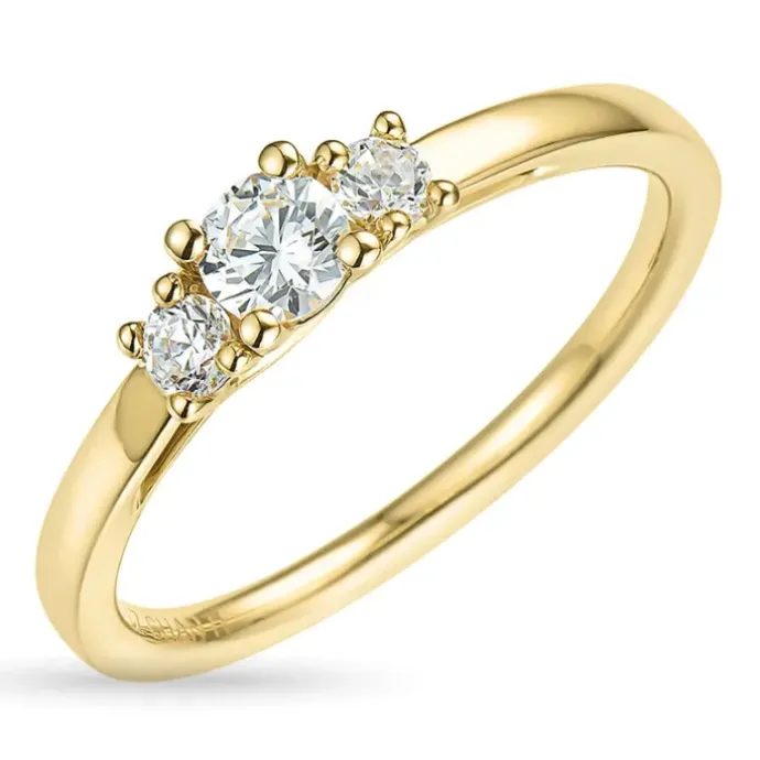 Zirkon ring i 9 karat guld