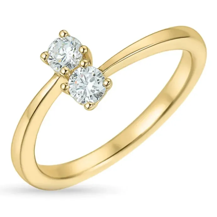 Zirkon ring i 9 karat guld