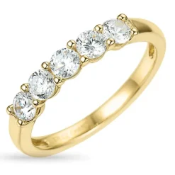 Zirkon ring i 9 karat guld