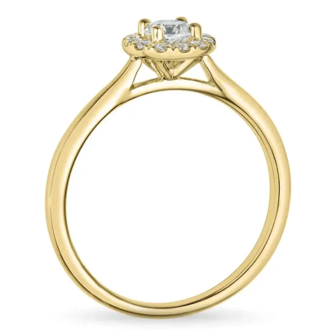 Zirkon ring i 9 karat guld