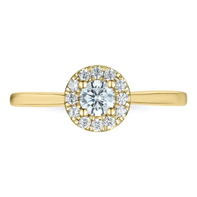 Zirkon ring i 9 karat guld