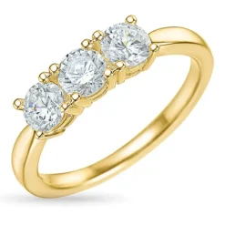 Zirkon ring i 9 karat guld