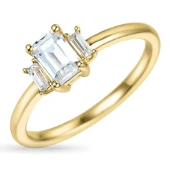 Zirkon ring i 9 karat guld