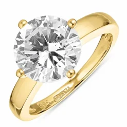 Zirkon ring i forgyldt sølv