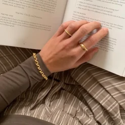 Zirkon ring i forgyldt sølv