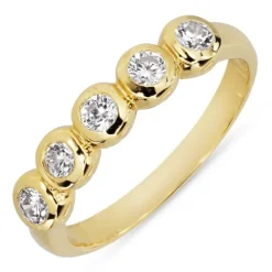 Zirkon ring i forgyldt sølv