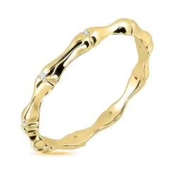 Zirkon ring i forgyldt sølv