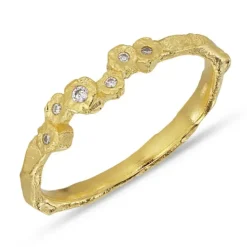 Zirkon ring i forgyldt sølv