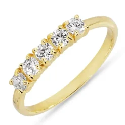 Zirkon ring i forgyldt sølv