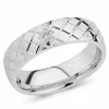 Zirkon ring i rhodineret sølv