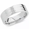 Zirkon ring i rhodineret sølv