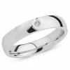 Zirkon ring i rhodineret sølv