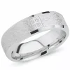Zirkon ring i rhodineret sølv