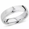 Zirkon ring i rhodineret sølv