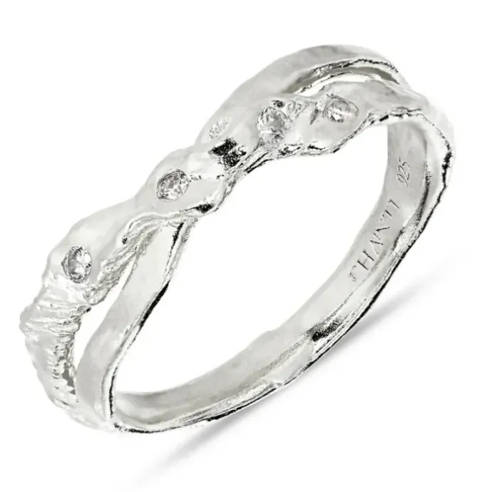 Zirkon ring i sølv