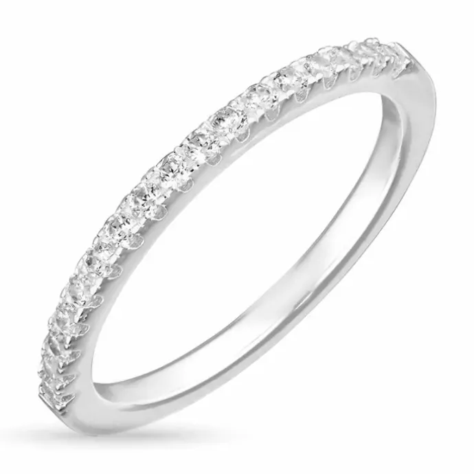 Zirkon ring i sølv