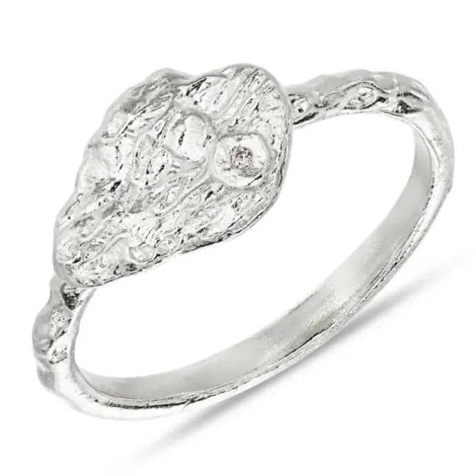 Zirkon ring i sølv