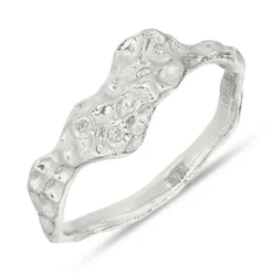 Zirkon ring i sølv