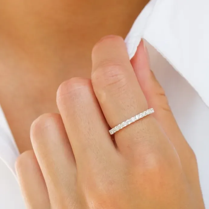 Zirkon ring i sølv